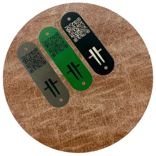 brown weathered fabric logo swatch