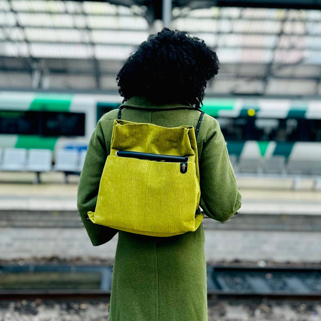 one of a kind customisable commuter backpack, convertible to shoulder bag