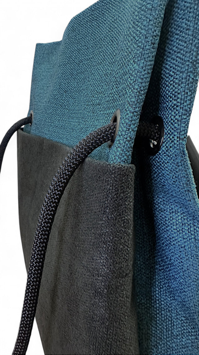 City Commuter Convertible Backpack | Teal Textile