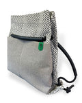 zigzag textured convertible backpack - sustainable commuter bag 