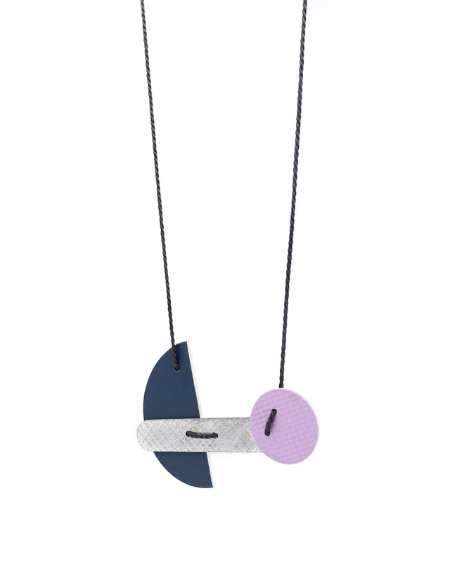 long bauhaus style linoleum necklace
