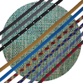Turquoise fabric rope swatch 