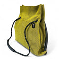 chartreuse green textile convertible backpack - customisable bag