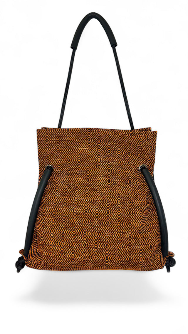 Ditto orange & black geometric 2in1 bag